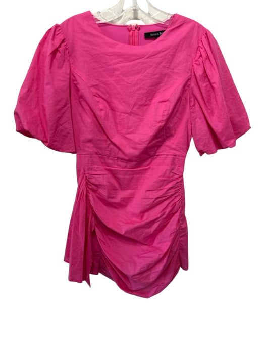 Strut & Bolt Size M Hot pink Polyester Zip Back Puff Sleeve Mini Dress Hot pink / M