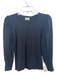 Nation Size S Black Prima Cotton Long Sleeve Round Neck Puff Shoulder Top Black / S