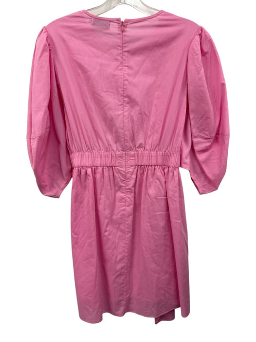 Rhode Size 4 Pink Cotton Half Puff Sleeve Ruched Mini Dress Pink / 4