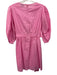 Rhode Size 4 Pink Cotton Half Puff Sleeve Ruched Mini Dress Pink / 4