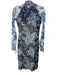 Significant Other Size 6 Blue, White, Black Long Sleeve Floral Mixed Print Dress Blue, White, Black / 6