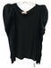Nation Size Small Black Cotton Long Sleeve Heathered Top Black / Small
