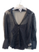 The Drop Size Small Black Nylon Mesh Collared Cami Button up Top Black / Small