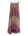 Misa Size XS Pink, yellow, & white Polyester Maxi Elastic Waist Floral Skirt Pink, yellow, & white / XS