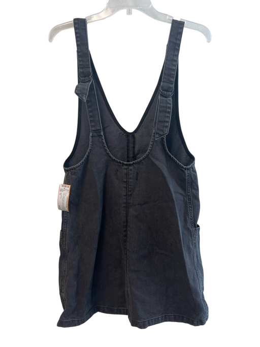 We The Free Size XS Grey Cotton V Neck Denim adustable straps Dress Grey / XS