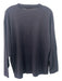 46 West Size Est L Dark Gray Merino Wool Solid Henley Men's Sweater Est L