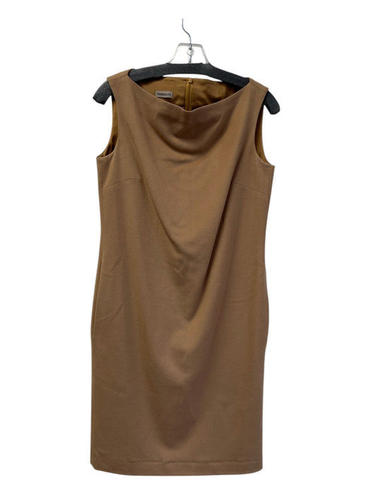 Tombolini Size 42 Camel Wool Blend sleevless sheath dress Dress Set Camel / 42