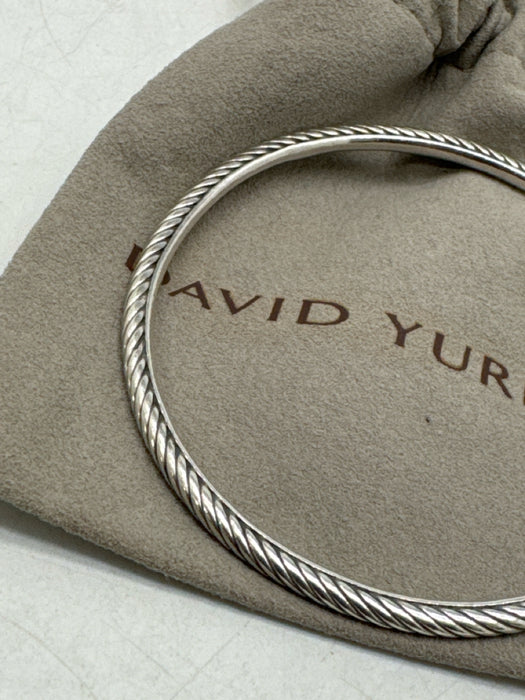 David Yurman Silver 925 Sterling Silver Twisted Cable Bracelet
