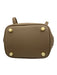 Soera Taupe Beige Leather Padlock Double Handle Bag Taupe Beige / S