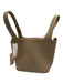 Soera Taupe Beige Leather Padlock Double Handle Bag Taupe Beige / S