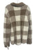 Bella Dahl Size S Taupe & Cream Nylon Fuzzy check Collar Cardigan Taupe & Cream / S
