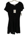Suncoo Size T1 Black Viscose & Polyamide Short Sleeve Knit Flare Skirt Dress Black / T1