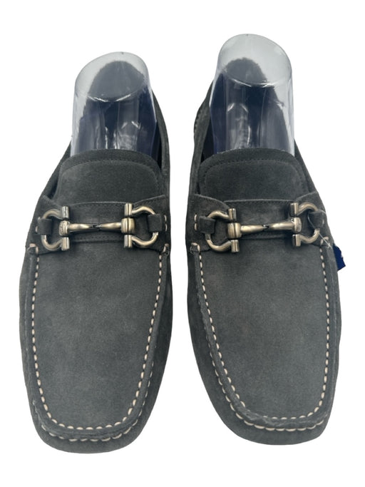 Ferragamo Shoe Size 8 Grey Suede Driver Low Top Men's Shoes 8