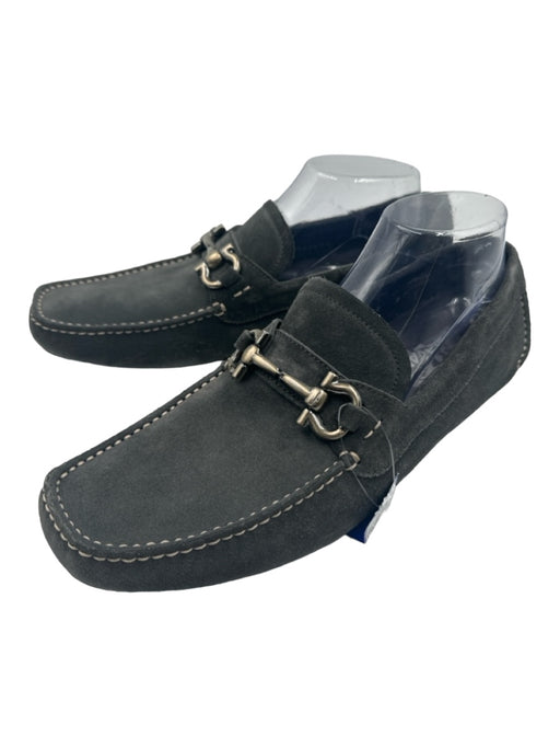Ferragamo Shoe Size 8 Grey Suede Driver Low Top Men's Shoes 8
