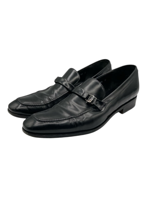 Ferragamo Shoe Size 8.5 AS IS Black Leather Solid Dress Men's Shoes 8.5