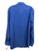 Zegna Size M Blue Cotton Solid Button Down Men's Long Sleeve Shirt M