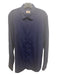 Armani Size L Navy Cotton Blend Grid Button Down Men's Long Sleeve Shirt L