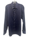 Ermenegildo Zegna Size M Navy Blue Cotton Solid Button Down Long Sleeve Shirt Navy Blue / M