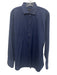 Ermenegildo Zegna AS IS Size 16.5 Navy Blue Cotton Solid Men's Long Sleeve Shirt Navy Blue / 16.5
