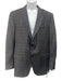 Ermenegildo Zegna Blue & Gray Wool Plaid 2 Button Men's Blazer Blue & Gray / 52R