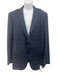 Ermenegildo Zegna Blue & Black Wool Plaid 2 Button Men's Blazer Blue & Black / 52R