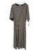 COS Size Small Cream & Black Cotton Dolman Short Sleev Striped Maxi Dress Cream & Black / Small