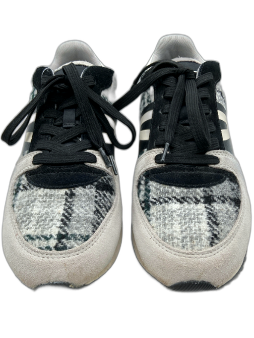 Tretorn Shoe Size 9 White, Gray, Black Suede & Textile Fabric Block Shoes White, Gray, Black / 9