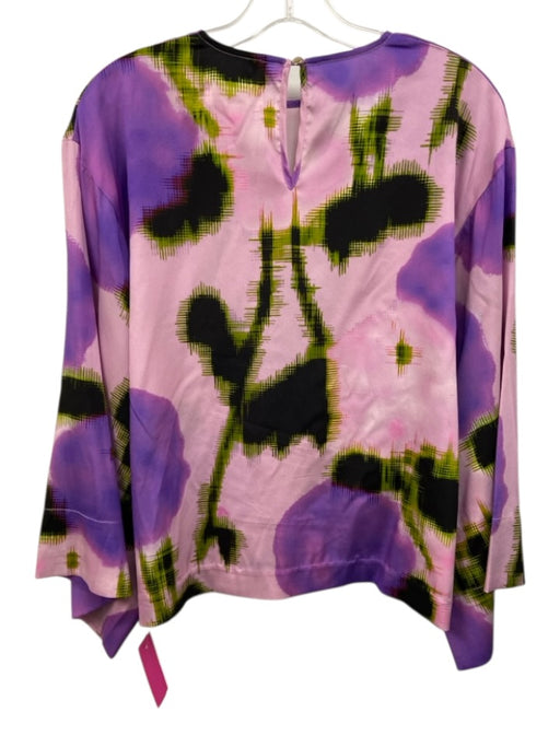 Psophia Vazquez de Castro Size S Purple, Green & Black Silk Blend Top Purple, Green & Black / S