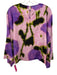 Psophia Vazquez de Castro Size S Purple, Green & Black Silk Blend Top Purple, Green & Black / S