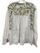 Hannah Size 1 White, Green & Yellow Cotton Long Balloon Sleeve Botanical Top White, Green & Yellow / 1