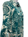 La Double J Size XS Teal Blue & White Cotton 1/2 Sleeve Garden Print Dress Teal Blue & White / XS