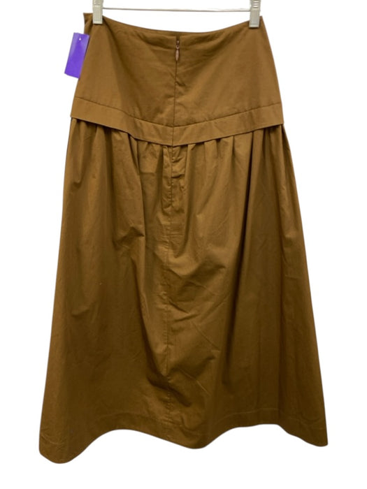 Pearl by Lela Rose Size 2/S Brown Cotton Short Sleeve Button Front Skirt Set Brown / 2/S