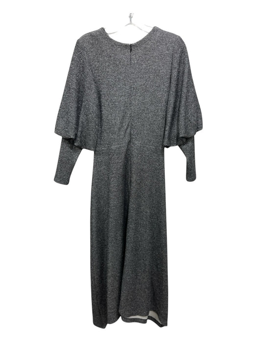 Hunter Bell Size S Gray Polyester & Cotton Metallic Thread Back Zip Maxi Dress Gray / S