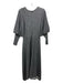 Hunter Bell Size S Gray Polyester & Cotton Metallic Thread Back Zip Maxi Dress Gray / S