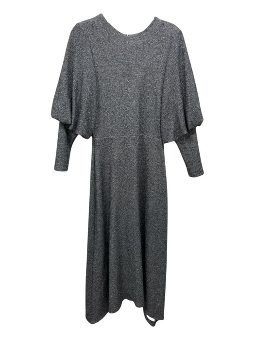 Hunter Bell Size S Gray Polyester & Cotton Metallic Thread Back Zip Maxi Dress Gray / S