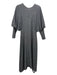 Hunter Bell Size S Gray Polyester & Cotton Metallic Thread Back Zip Maxi Dress Gray / S