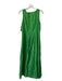 Tory Burch Size 4 Green Linen Sleeveless Side Zip Pleated Scoop neck Dress Green / 4