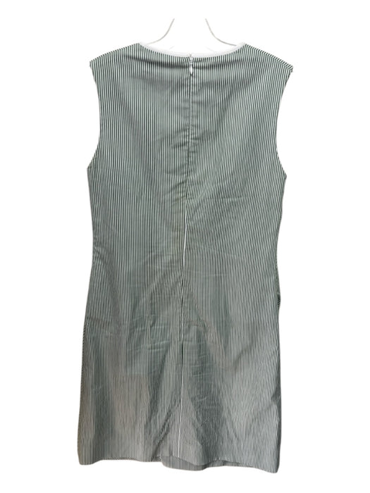 Victoria Victoria Beckham Size 2/4 Green & White Cotton Vertical Pinstripe Dress Green & White / 2/4