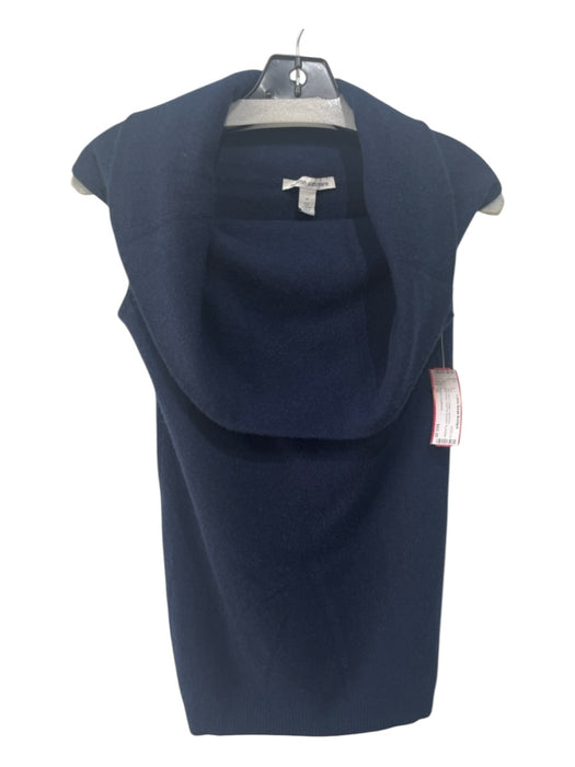 Autumn Cashmere Size M Navy Blue & Beige Cashmere Sleeveless Top Navy Blue & Beige / M