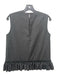 COS Size 6 Dark Gray Wool Sleeveless Back Keyhole Ruffle Hem Top Dark Gray / 6