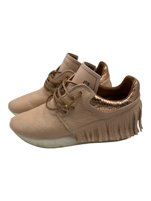 Esse Ut Esse Shoe Size 39 light brown Pebble Leather Fringe Laces Sneakers light brown / 39