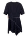 Stella McCartney Size 42 Navy Blue & White Wool Blend Contrast Stitch Dress Navy Blue & White / 42