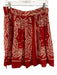 Nili Lotan Size M Red & Cream print Cotton Bandana Print Gathered Waist Skirt Red & Cream print / M
