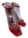 Manolo Blahnik Shoe Size 37.5 Red Leather Upper Ankle Buckle Chisel Toe Sandals Red / 37.5