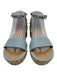 Valentino Garavani Shoe Size 38 Light Blue & Beige Leather Upper Sandals Light Blue & Beige / 38