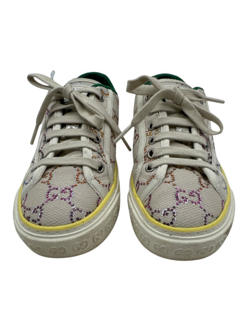 Gucci Shoe Size 37 Beige & Multi textile upper Rhinestone Guccissima Sneakers Beige & Multi / 37