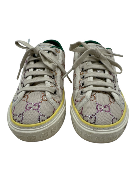 Gucci Shoe Size 37 Beige & Multi textile upper Rhinestone Guccissima Sneakers Beige & Multi / 37