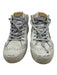 Golden Goose Shoe Size 37 White & Black Leather Upper Metallic Laces Sneakers White & Black / 37