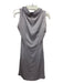 Valentino Roma Size S/M Gray Silk Pleated Neckline Sleeveless Shift Dress Gray / S/M