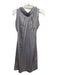 Valentino Roma Size S/M Gray Silk Pleated Neckline Sleeveless Shift Dress Gray / S/M